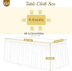 Suppromo 4 Pack 6ft Lavender Tulle Tablecloths for Rectangle Tables, 6 Foot Rectangular Table Cloth Wrinkle Free Table Cover with Tutu Skirt for Wedding Baby Shower Birthday Party Banquet Buffet Cake - Image 5