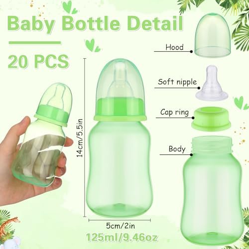 TrelaCo 20 Pcs Bottle Chug Game, Forest Animal Baby Shower Favors, Green - Image 3