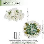 BLOSMON 6 Pcs Fake Flower Centerpieces for Wedding Decor, Large, White - Image 4