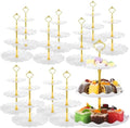 Patelai 8 Pack Plastic 3 Tier Cupcake Stand Holder, White by Patelai
