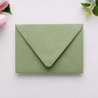 PONATIA A7 Euro Flap Gold Foil Liner Envelopes, Sage Green5x7 Envelopes - Image 2