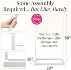 White Wedding Welcome Sign Stand with Holder - Elegant Metal Easel Display for Seating Chart, Reception Signs, Welcome Board - 30+ Customizable designs for Baby, Bridal Shower - Versatile Party Sign Holder - Image 3