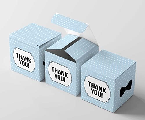 Paper Box - Mini Favor Box For Baby Shower 4x4x4 Inches Paper Gift Boxes, Candy Paper Box For Party Favors, Baby Shower Little Man,Boy Theme- Pack Of 20 - Image 5