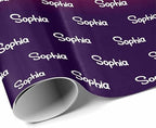 MyPupSocks Customized Name Gift Wrapping Paper, Personalized Gradient Red And Black Gift Wrap Paper with Logo Custom Funny Wrapping Paper Roll for Men Women Christmas 58x23 Inches 3 Rolls - Image 3