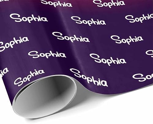 MyPupSocks Customized Name Gift Wrapping Paper, Personalized Gradient Red And Black Gift Wrap Paper with Logo Custom Funny Wrapping Paper Roll for Men Women Christmas 58x23 Inches 3 Rolls - Image 3