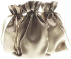 50 Pack 6" x 9" Champagne Satin Gift Bags with Drawstring, Large Gift Pouches, Wedding Favor Bags for Baby Shower Birthday Party Small Business by Knitial