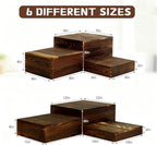 6 Pack Buffet Risers and Stands, Dessert Table Display Set with Mini Signs - Image 2