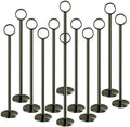 Urban Deco 12PK Table Number Holders Place Card Holders 12 Inch Table Card Holders Steel Card Holders for Photos, Food Signs, Memo Notes, Weddings, Restaurants, Birthdays (Nickel Black) by UrbanDeco
