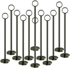 Urban Deco 12PK Table Number Holders Place Card Holders 12 Inch Table Card Holders Steel Card Holders for Photos, Food Signs, Memo Notes, Weddings, Restaurants, Birthdays (Nickel Black) by UrbanDeco