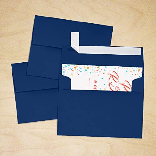 LUXPaper A2 Invitation Envelopes | Peel & Press | 4 3/8" x 5 3/4" | Navy Blue | 80lb. Text | 250 Qty - Image 7