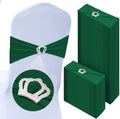 VitalCozy 100 Pcs Spandex Chair Sashes with Crown Buckle,Dark Green by VitalCozy