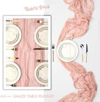 12 Pack Blush Pink Table Runner Cheesecloth 10Ft Gauze Cheese Cloth Table Runner 35x120 Inch Boho Sheer Rustic Fabric for Holiday Party Decor Baby Shower Wedding Decorations - Image 6
