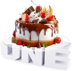 12 inch One Letters Round Cake Stand 1st Birthday Cupcake Display by Czlotyh