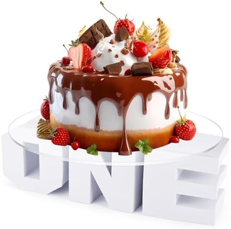12 inch One Letters Round Cake Stand 1st Birthday Cupcake Display by Czlotyh