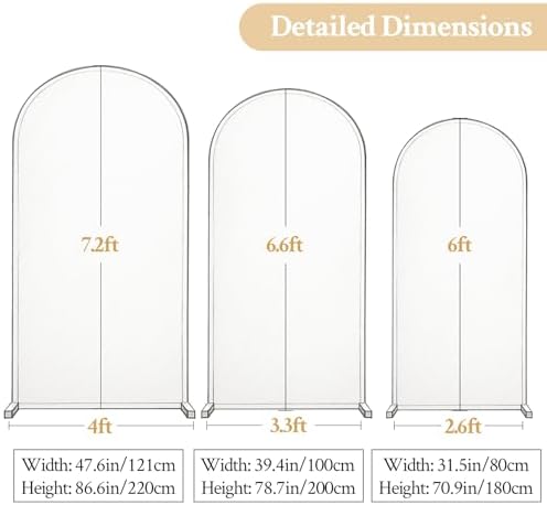 Purple Arch Backdrop Cover Set of 2 Wedding Arch Covers Stretchy Backdrop Decorations Baby Shower Bridal Shower Photo Birthday Party Lavender Lilac Arch Stand Cover 7.2 and 6ft Spandex - Image 5