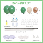 2‑Set Sage Green Champagne Sand White Balloon Column Kit for Baby Shower - Image 3