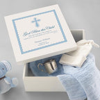 Let's Make Memories Personalized Keepsake Box for Blessed Child - Memories Box - Baptism - Confirmation - Memento Storage - For Girls - 6" Hx12 Sq - God Bless - Pink - Image 3