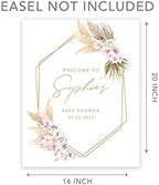 Andaz Press Custom Large Welcome Baby Shower Sign, 16 X 20, Boho Dried Floral Personalized Canvas Welcome Sign Canvas Sign For Baby Sprinkle, Fall Baby Shower Decorations Boho Baby Shower Welcome Sign - Image 5