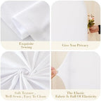 7.2FT 6FT Arch Backdrop Cover for Party, Set of 2 Stretchy Spandex Fitted Arch Stand Cover for Baby Shower, Birthday Wedding Decor, Chiara Backdrop Cover with Double-Sided Design(White) - Image 4