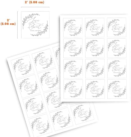 Set of 24 Honey Jar Favor Stickers | Party Favor Labels| Bridal Shower Favor Stickers | Personalized Wedding Favor Labels | Mini Honey Jar Favor Stickers - Image 3