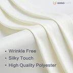 50x14ft Ivory Backdrop Curtains for Wedding Party, 10 Panels 14 ft Long Back Drop Cloth, Wrinkle-Free Polyester Drapes for Birthday, Baby Shower, Stage Photography Background - Image 3