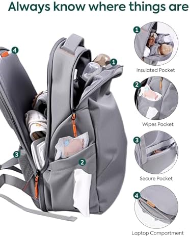 Babelio Grid Wizard Diaper Bag Backpack - Image 3
