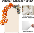 Neatsure Arch Backdrop Stand and Cover Set, 7.2FT Metal Photo Balloon Arch Backdrop Stand for Wedding Birthday Party Baby Shower Ceremony Graduation Decoration, Beige - Image 3