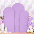 7.2ft 6.6ft 6ft Arch Covers Lavender Wedding Arch Cover Set of 3 Balloon Arch Spandex Cover Purple Arch Backdrop Cover Round Top Chiara Backdrop Cover for Happy Birthday Party Arch Decoration by PATYDEST