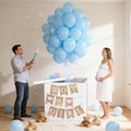 28in Giant Gender Reveal Gift Box with 40 Pcs Blue Balloons for Boys by ZOIIWA