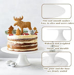 10 Inch White Porcelain Wedding Cake Stand with Knife and Server Set - Image 5