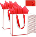 Addblu 100 Pack Bulk Luxury Gift Bags with Handles & 100 Tissue Papers by Unknown
