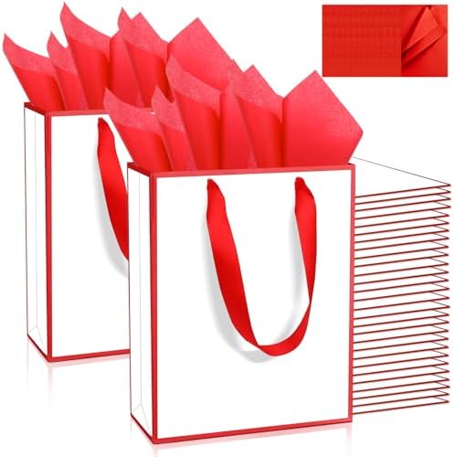 Addblu 100 Pack Bulk Luxury Gift Bags with Handles & 100 Tissue Papers by Unknown