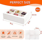 Zealax Bakery Boxes with Window and Dividers Cookie Packaging Small Treats for Gift Giving, Macaron Treat Boxes for Mini Cupcakes, Chocolate Covered Strawberries, White, 30 Pack, 9x6x2.5 Inch - Image 5
