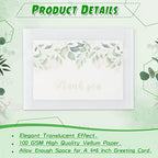 Sabary 50 Pcs Self AdhesiveVellum Envelopes Clear Envelopes, 4.7 x 6.5 Inch - Image 4