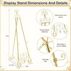 2 Pack Gold Wedding Easel Stand 57'' Display Stand, Ornate - Image 2