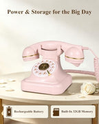 Wedding Audio Guest Book Phone with Voice Message Recorder, Vintage Voicemail Guestbook Machine for Wedding Reception, Bridal Shower, Anniversary, Birthday Party Keepsake - Image 5