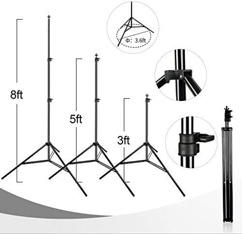 EMART 8x8 FT Backdrop Stand Adjustable Back Drop Stand for Party Wedding - Image 4