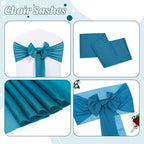 MDS Pack of 200 Chiffon Chair Sashes for Wedding & Event Décor - Dark Teal - Image 5