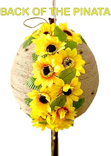 Gender reveals, ballons pinata, pinata, gender reveal, bee, honeycomb, hive bee, sunflowers, handmade, baby shower, party, decoration - Image 2
