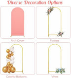 7.2FT, 6FT Wedding Arch Stand and Matching Dusty Rose Spandex Fitted Backdrop Cover Set, Round Top Chiara Stands for Birthday Party Baby Shower Decor (Dusty Rose) - Image 5