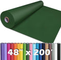 PerkHomy 48" x 2,400" (200') Dark Green Kraft Paper Roll for Craft Bulletin Board Paper Art Table Covering Crafting Gift Wrapping Bouquet Packing Parcel 80GSM 55LB (Dark Green, 48" x 200') by PerkHomy