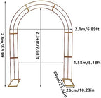 3-Layer Arch Backdrop Stand Metal Open Arch Backdrop Frame U Shaped Wedding Arches for Climbing Plant Outdoor & Indoor, Party Ceremony Decoration - Image 5