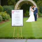 57”H Metal Easel Stand for Sign Gold Large Adjustable Heavy Duty - Image 2
