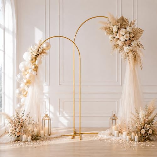2 Pack Arch Backdrop Stand (7.2FT/6FT), Balloon Arch Stand - Image 2