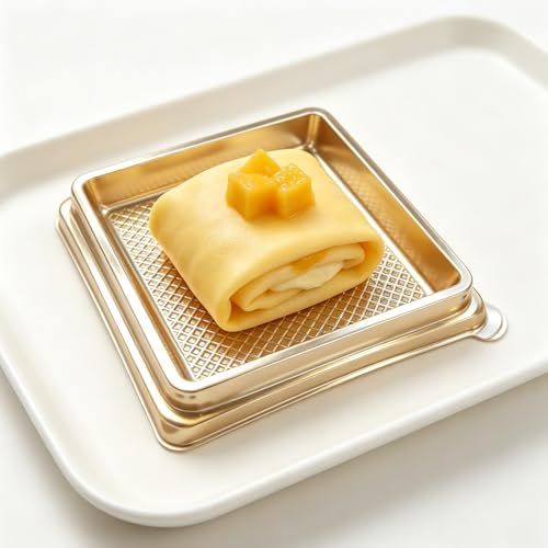 BenRan 100 Set 3.5 Inch Mini Cake Containers Clear Mooncake Boxes - Image 6