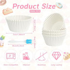 5500 Pcs White Cupcake Liners 1.96 Inch Bulk Paper Muffin Liners Baking Paper Cupcake Wrappers for Wedding Birthday Party - Image 2