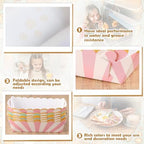 Dunzoom 120 Pcs Pastel Paper Plates Food Trays Scalloped, Candy Color - Image 5