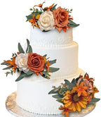 CherishedMoments 3Pcs Pre-Made Cake Flowers,Sunflower Wedding Cake Decor by CherishedMoments