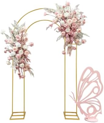 Open Arch Backdrop Stand,Double Arch Frame U Shaped Wedding Arches for Wedding Ceremony Birthday Party Bridal Baby Shower Photo Booth Garden Floral Balloon Arch Decoration by SPRITEDISPLAY