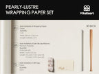 Vitalizart White Wrapping Paper Set 30" Pearly-Lustre Ribbons & Gift Tags - Image 2